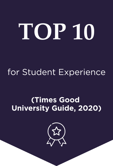 Top 10 for Student Experience (Times Good University Guide, 2020)