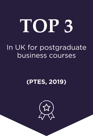 Top 3 in the UK for postgraduate business courses (PTES 2019)
